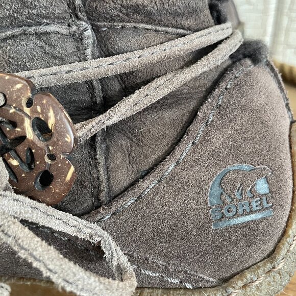 RARE Sorel Kaska sheepskin shearling suede winter boots mukluks moccasins - Picture 4 of 6